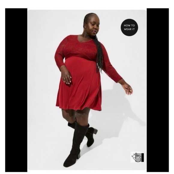 TORRID Red Lace Dress - Picture 2 of 9